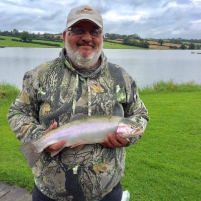 BAC Stephen Henry 4lbs 9ozs Rainbow taken on the fly at Corbet Lough on 25 August 2017 
