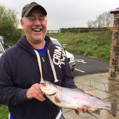 BAC Gary Chivers with a Rainbow Trout caught at Corbet Lough on 7 May 2016