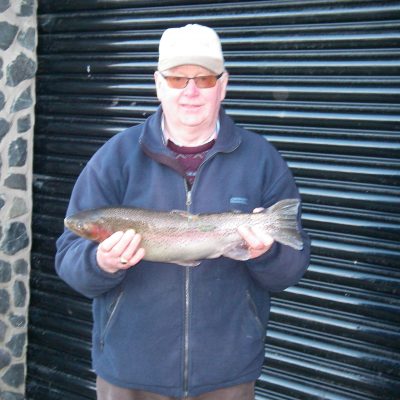 BAC Henry McKnight with a 4lbs 9ozs Rainbow Trout taken on the fly at Corbet Lough on 4 March 2017