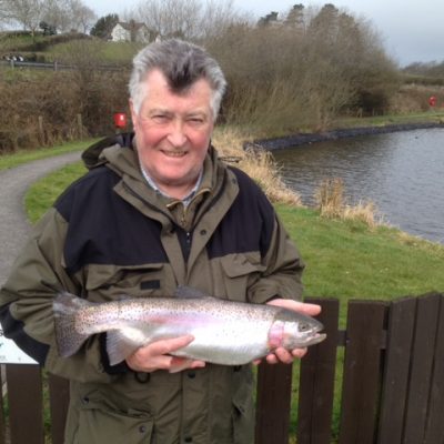 BAC Roy McKee Rainbow Trout 4lbs 5ozs caught at Corbet Lough 4 April 2015