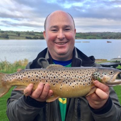 BAC Tony Kelly with a Brown Trout 3lbs 3ozs caught at the Corbet Lough on 26 October 2016