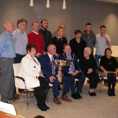 BAC - Geoffrey Hylands and his family with Lord Mayor Gareth Wilson at ABC Council Event on 8 February 2018
