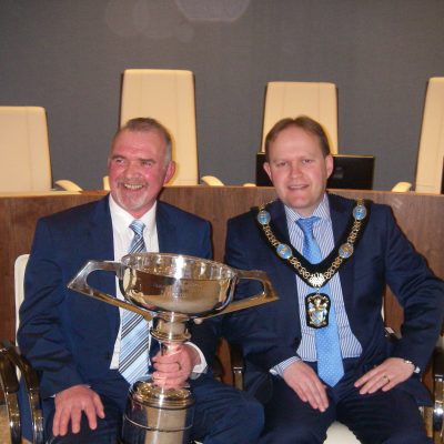 BAC Geoffrey Hylands Fly Fishing World Cup winner and Lord Mayor Gareth Wilson ABC Council Event on 8 February 2018