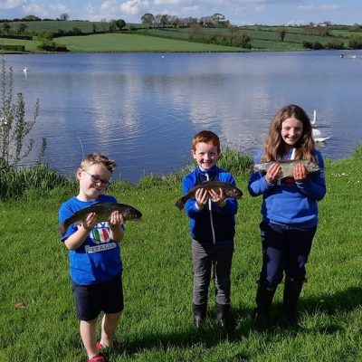BAC Bill Gault Glazing Cup (Junior Anglers) at Corbet Lough 12 May 2018 -junior anglers and their fish