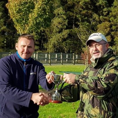 BAC - Aidan Donnelly, Armagh Angling Club presents the Friendship Cup 2018 to Adrian McAnarney, Banbridge Angling Club at Seaghan Dam on Saturday 29 September 2018