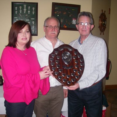 BAC Special Guest Sharon Murtagh, Sam Watt, Chair and Colin Crothers, Angler of the Year 2018