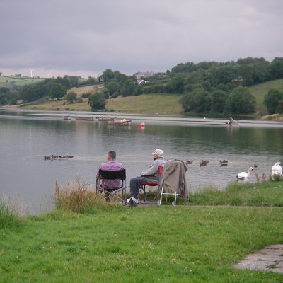 BAC - 29 July 2019 - Local angler Jimmy Woods enjoying an evenings fishing at Corbet Lough