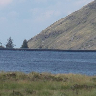 BAC - Spelga Dam, Mourne Mountains looking from the old road towards the magnificent dam wall - August 2019