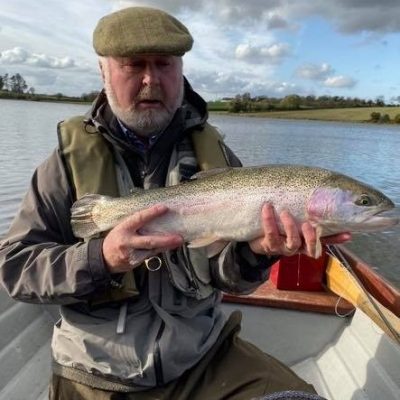 BAC - Joe Curran with a beautiful Rainbow 5lbs caught at Corbet Lough on 30 October 2019