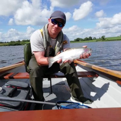 BAC - Derek Curran with a nice Rainbow caught at the Corbet Lough on 20 June 2020