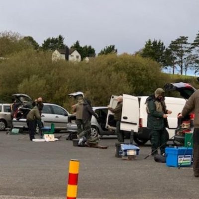 BAC - The Silver Butchers tackle up for a days boat fishing at the Corbet Lough on 10 October 2020