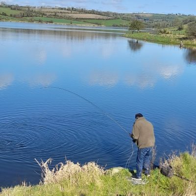 BAC - Paul McKinstry plays a nice Rainbow of the Dam Wall, Corbet Lough on 1 March 2022
