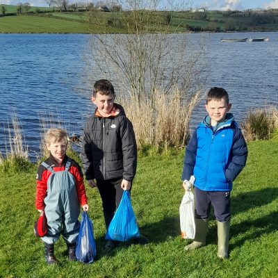 BAC - Junior anglers who fished for the Bill Gault Glazing Cup at Corbet Lough on 2 April 2022 