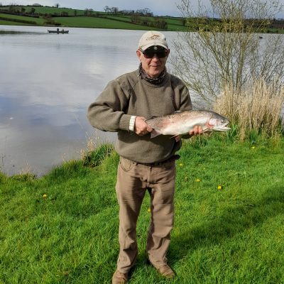 BAC - Brendan Downey with a great Corbet Rainbow of 5lbs 7ozs caught from the shore on the fly on 18 April 2022