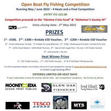 Corbet Lough Open Boat Fly Fishing Competition 2022