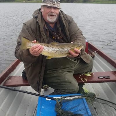 BAC - Freddy Steele with a great Brownie caught at the Corbet Lough in April 2022