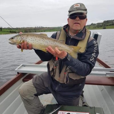 BAC - Marty Allen with a great Brown Trout caught at the Corbet Lough on 15 April 2022