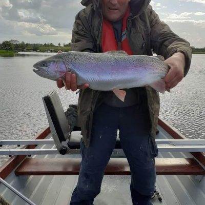 BAC - Davy McGuinness with 12lb Rainbow caught at the Corbet Lough on 19 May 2022.