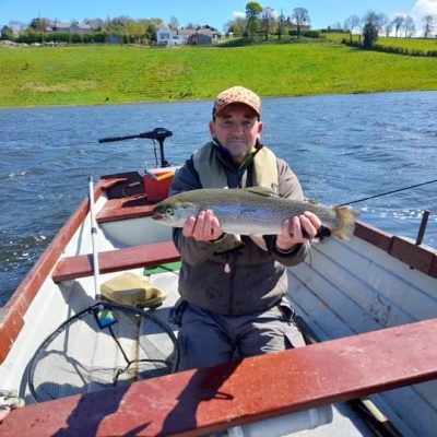 BAC - George Hall caught this 5lbs Rainbow at the Corbet Lough on 25 April 2022