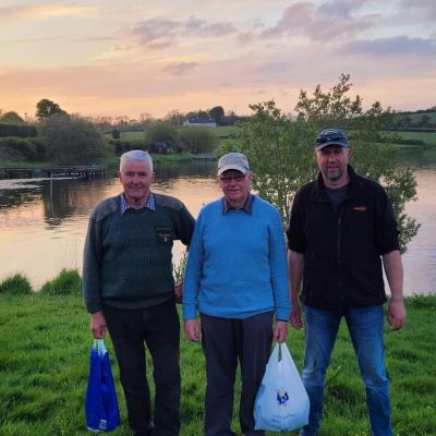 BAC - The Jim Ledlie Cup competition at the Corbet Lough on 14 May 2022. Trevor Jones 3rd, Henry McKnight 1st and Roger McClements 2nd.