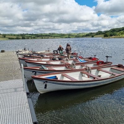 BAC - Corbet Lough Open Boat Fly Fishing Competition 25 June 2022. Baot at the Jetty