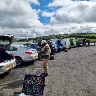 BAC - Corbet Lough Open Boat Fly Fishing Competition 25 June 2022. Anglers getting ready.