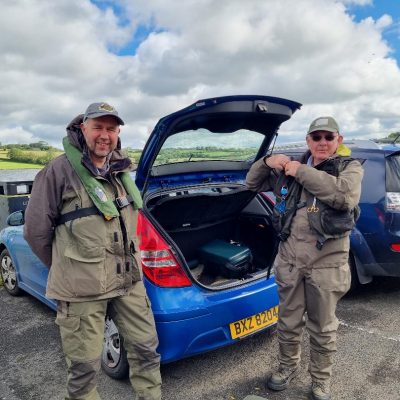 BAC - Corbet Lough Open Fly Fishing Competition 25 June 2022. Roger McClements and Sam Grant