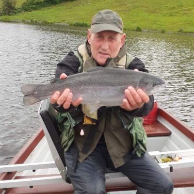 BAC - Davy McGuinness with 6.5lbs Rainbow at Corbet Lough on 4 June 2022