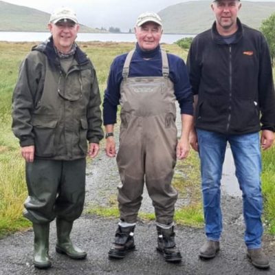 BAC - Linda Clinghan Shield at Spelga Dam on 30 July 2022. Brendan Downey 3rd, Noel Burns 1st and Roger McClements 2nd