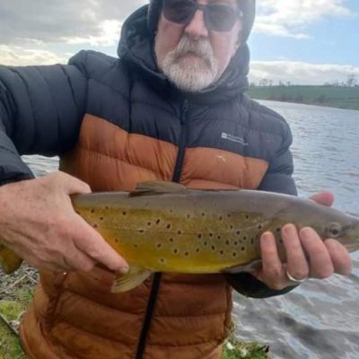 BAC - Wilson Clinghan with cracking Corbet brownie of about 5lbs which he caught and released on 18 March 2023