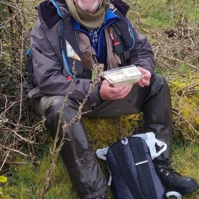 BAC - Geoff Hylands stopped for lunch at Lough Lene on 8 April 2023