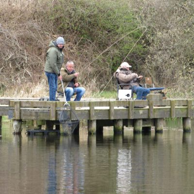 BAC - George Gallagher getting ready to net for Paul McKinstry at the Corbet Lough on 12 April 2023