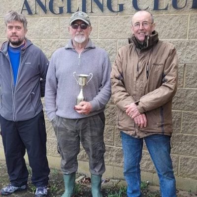 BAC -Linda McCandless Cup on the River on 10 April 2023. Keith Gibson 2nd, Wilson Clinghan 1st and Dessy Graham 3rd