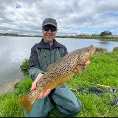 BAC - Donal McCullaugh with a fantastic Brown Trout of 6lbs which he caught on the fly and returned at the Corbet Lough on 1 May 2023