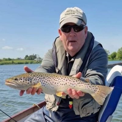 BAC - Stevie Rea with a lovely Brown Trout caught at the Corbet Lough on Friday 26 May 2023