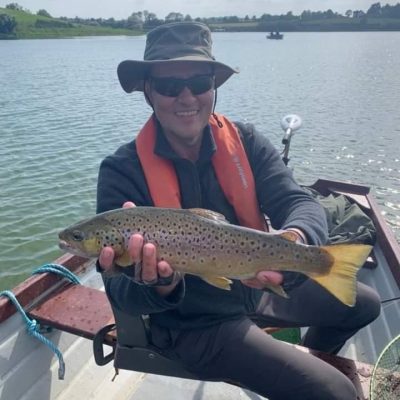 BAC - Paul Douglas with a lovely Brown Trout caught at the Corbet Lough on 29 May 2023