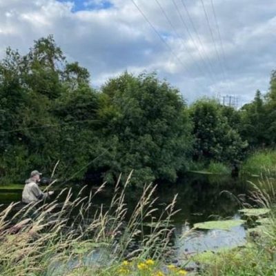 BAC - Patrick Curran fly fishing on the River Bann in July 2023