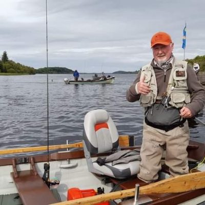 BAC - Joe Curran setting out to fish the Garrison Open on Lough Melvin on 23 August 2023