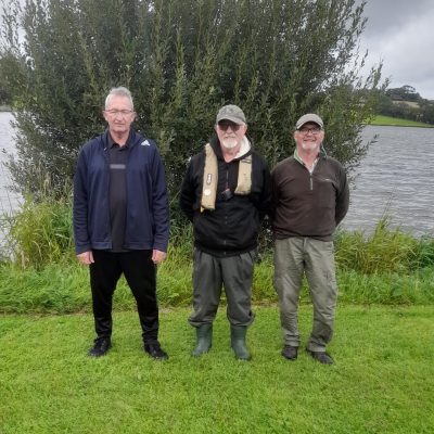 BAC - Shooter Cup, Corbet Lough 26 August 2023. Colin Crothers 2nd, Wilson Clinghan 1st and Geoff Hylands 3rd 