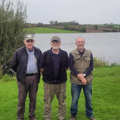 BAC - Hanlon Cup at Corbet Lough 7 October 2023. Sam Grant 2nd, Wilson Clinghan 1st and Dessy Graham 3rd