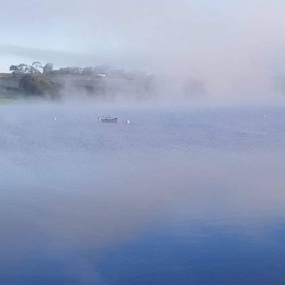BAC - A foggy morning at the Corbet Lough. Great photograph on 12 October 2023. Courtesy of Dessy Graham.