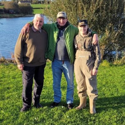 BAC - Hugh Savage Cup at the Corbet loughh on 21 October 2023. Trevor Jones 2nd, Colin Crothers 1st and Kevin Conwell 3rd.