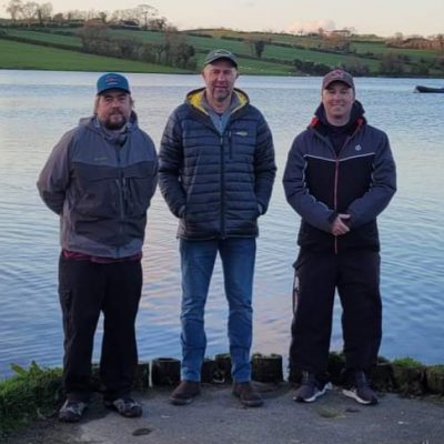 BAC - Dominic Downey Cup at Corbet Lough on 13 April 2024. Keith Gibson 3rd, Roger McClements 1st and Keith Brown 2nd.