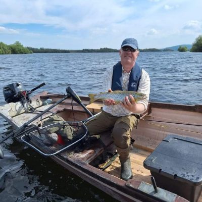 BAC - Angler with a nice brownie on Lough Sheelin, Co Cavan on 11 May 2024