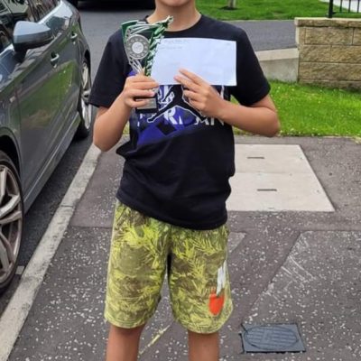 BAC - Elijah Parks Junior Angler with trophy won in the 2023 season 