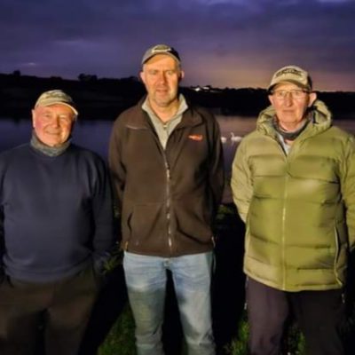 BAC - Patsy McGivern Shield at Corbet Lough on 25 May 2024. Noel Burns 3rd, Roger McClements 1st and Colin Crothers 3rd.