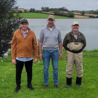 BAC = Shooter Cup at Corbet Lough on 17 August 2024. Colin Crothers 3rd, Roger McClements 1st and Geoff Hylands 2nd