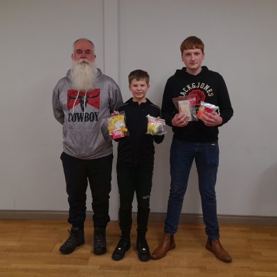 BAC - Fly Tying Class 26 February 2025. Prize winners Sean Stephens, Josh Smyth and Jamie Cooper