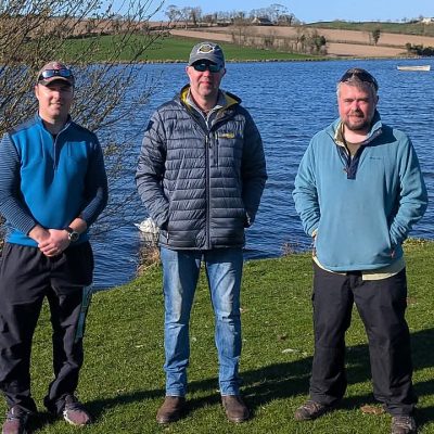 BAC - Dominic Downey Cup at Corbet Lough on 5 April 2025. Keith Brown 2nd, Roger McClements 1st and Keith Gibson 3rd
