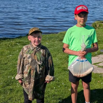 BAC - Junior anglers who won the prizes in the Percy Trophy competition at the Corbet Lough on 17 May 2025